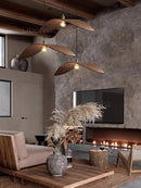 Axyaa Wood Art LED Chandelier for Zen Teahouse Decor