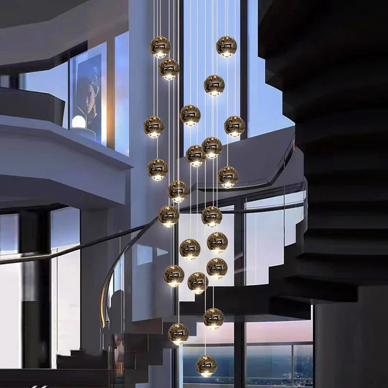 Axyaa Nordic Stair Chandelier, Living & Dining Room Pendant Lights & Ceiling Light, Indoor Lighting