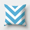 Axyaa Blue Geometric Pattern Cushion Cover for Living Room Sofa Decoration