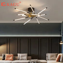 Axyaa Nordic Black LED Ceiling Chandelier for Home Decoration
