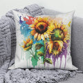Sunflower Decorative Pillow Cover by Axyaa | Sofa, Car, Living Room Decoration