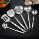 Axyaa Stainless Steel Cooking Spatula, Non-Stick Frying Spoon, Kitchen Colander & Leaky Shovel