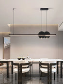 Axyaa Nordic Modern Chandelier for Dining Room Kitchen Office LED Strip Lighting