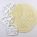 Axyaa Christmas Biscuit Moulds: Snowflake, Gingerbread Man, Santa Claus Mold, Xmas Party Embosser
