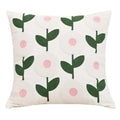 Axyaa Floral Embroidered Throw Cushion Cover Cotton Pillowcase for Living Room Sofa.