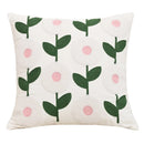 Axyaa Floral Embroidered Throw Cushion Cover Cotton Pillowcase for Living Room Sofa.