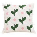 Axyaa Floral Embroidered Cotton Pillow Cover 45X45 - for Living Room Sofa & Bedroom