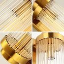 Axyaa Thin Waist Glass Wall Lamp - Gold Black Sconce