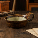 Axyaa Leopard Print Ceramic Salad Bowl Set