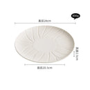 Axyaa Ceramic Steak Plate Pasta Salad Dessert Plate Shallow Restaurant Tableware