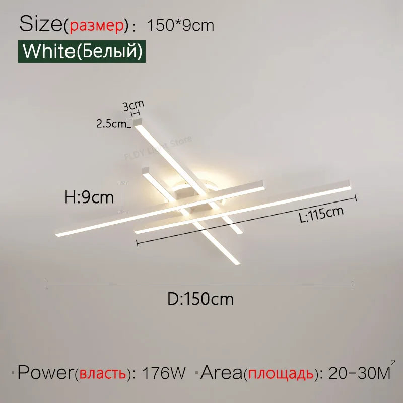 Nordic LED Ceiling Chandelier for Living Room Dining Bedroom - Axyaa