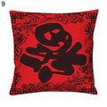 Axyaa Chinese New Year Printed Cushion Cover for Bed and Sofa