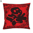 Axyaa Chinese New Year Printed Cushion Cover for Bed and Sofa