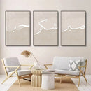Islamic Love Sabr Calligraphy Canvas Painting Abstract Beige Wall Art by Axyaa