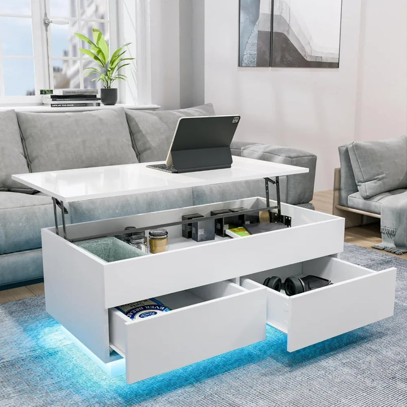 Axyaa Modern Wood Coffee Table - Elegant Centerpiece for Living Spaces