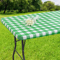 Axyaa Waterproof Stretch Vinyl Rectangle Table Cover for Home Parties and Outdoor Activities