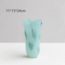 Axyaa Elegant Gradient Glass Vase - Luxury Home Decor for Living Room