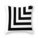 Axyaa Abstract Geometry Letter Print Cushion Cover - 45x45cm