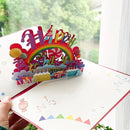 Axyaa 3D Pop-up Birthday Card for Kids, Friends, Family - Creative Hollow Paper Carving