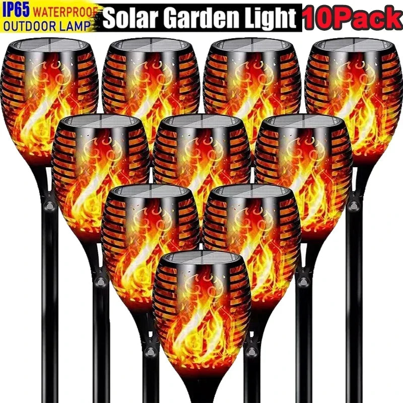 Axyaa Solar Flame Torch Lights - Waterproof Outdoor Garden Decor