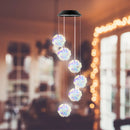 Axyaa Solar Rose Laser Ball Wind Chime Light: Color-Changing Outdoor Garden Lamp