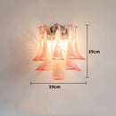 Axyaa Murano Glass Petal Wall Lamp - French Style Lighting for Home Decor