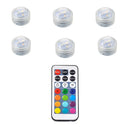 Axyaa Submersible RGB Tea Lights with Remote for Vase Pool Waterproof Lighting