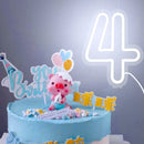 Axyaa LED Neon Digital Numbers Light Sign - 15-inch High, USB Powered