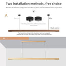 Axyaa Pine Black Walnut Chandelier: Nordic Modern Pendant Light for Kitchen Island & Office