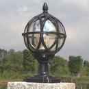 Axyaa Outdoor Globe Glass Column Lamp for Garden Pathway Lighting