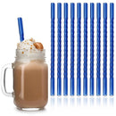 Axyaa Pink Glass Straw Set of 10 - Reusable Eco-Friendly Bubble Tea Smoothie Straws