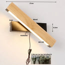 Axyaa Wood Wall Sconce Pull Chain Switch Nordic LED Stair Light Fixtures