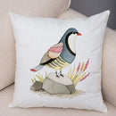 Axyaa Cartoon Parrot Pillowcase with Birds and Flowers 45x45cm
