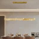 Axyaa Crystal Chandelier: Modern Stair Pendant Lamp for Living Room Interior Lighting
