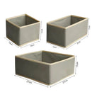 Axyaa Underwear Drawer Organizers Set of 3 - Foldable Storage Box for Wardrobe