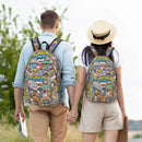 Axyaa Pokemoned Backpack - School Student Bookbag for Men and Women