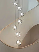 Axyaa Modern Suspension Chandelier Staircase Pendant Light