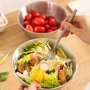Axyaa Stainless Steel Drain Basket Scale Kitchen Basin Rice Washing Fruits Drainer