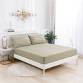 Axyaa Soft Fitted Sheet Set, Solid Color, Single Double Bed Sheet & Pillowcases