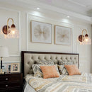 Axyaa Copper Glass LED Wall Lamp Modern Sconce for Livingroom Bedroom Home Lighting