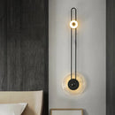 Axyaa Jade Wall Lamp: Modern Luxury Metal Long Pole, LED Bedside Light