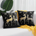 Axyaa Embroidered Snowflakes Christmas Cushion Cover