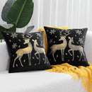 Axyaa Embroidered Snowflakes Christmas Cushion Cover