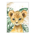 Axyaa Jungle Animals Custom Name Wall Art Poster Canvas Painting Nursery Decor