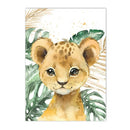 Axyaa Jungle Animals Custom Name Wall Art Poster Canvas Painting Nursery Decor