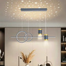 Axyaa Modern Black LED Pendant Chandelier for Living Dining Kitchen Desks