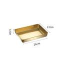 Axyaa Stainless Steel Serving Tray Steamed Plates Rectangle Fruit Storage Dish
