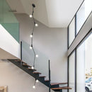 Axyaa Glass Ball Chandelier for Villa, Hotel, and Duplex Apartment Staircase Décor