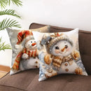 Axyaa Winter Snowman Pillowcase - Festive Sofa Decor & Gift