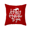 Axyaa Christmas Gift Pillowcase Red Print Cushion Cover for Home Sofa